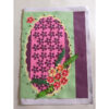 Flower in Mirror Purple and Green - Handmade Paper Craft