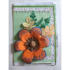 Flower Craft Light Green and Orange - Handmade Paper Craft