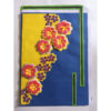 Flower Craft Navy Blue and Yellow - Handmade Paper Craft
