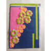 Flower Craft Navy Blue and Pink - Handmade Paper Craft