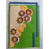 Flower Craft Navy Blue and Pink - Handmade Paper Craft