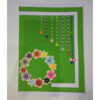 Flower in Circle Green Color - Handmade Paper Craft
