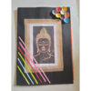 Gautam Buddha Paper Craft Brown Color - Handmade Paper Craft