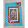 Gautam Buddha Paper Craft Sky Blue Color - Handmade Paper Craft