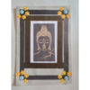 Gautam Buddha Paper Craft Brown Yellow - Handmade Paper Craft