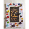 Gautam Buddha Paper Craft Brown Gold Color - Handmade Paper Craft